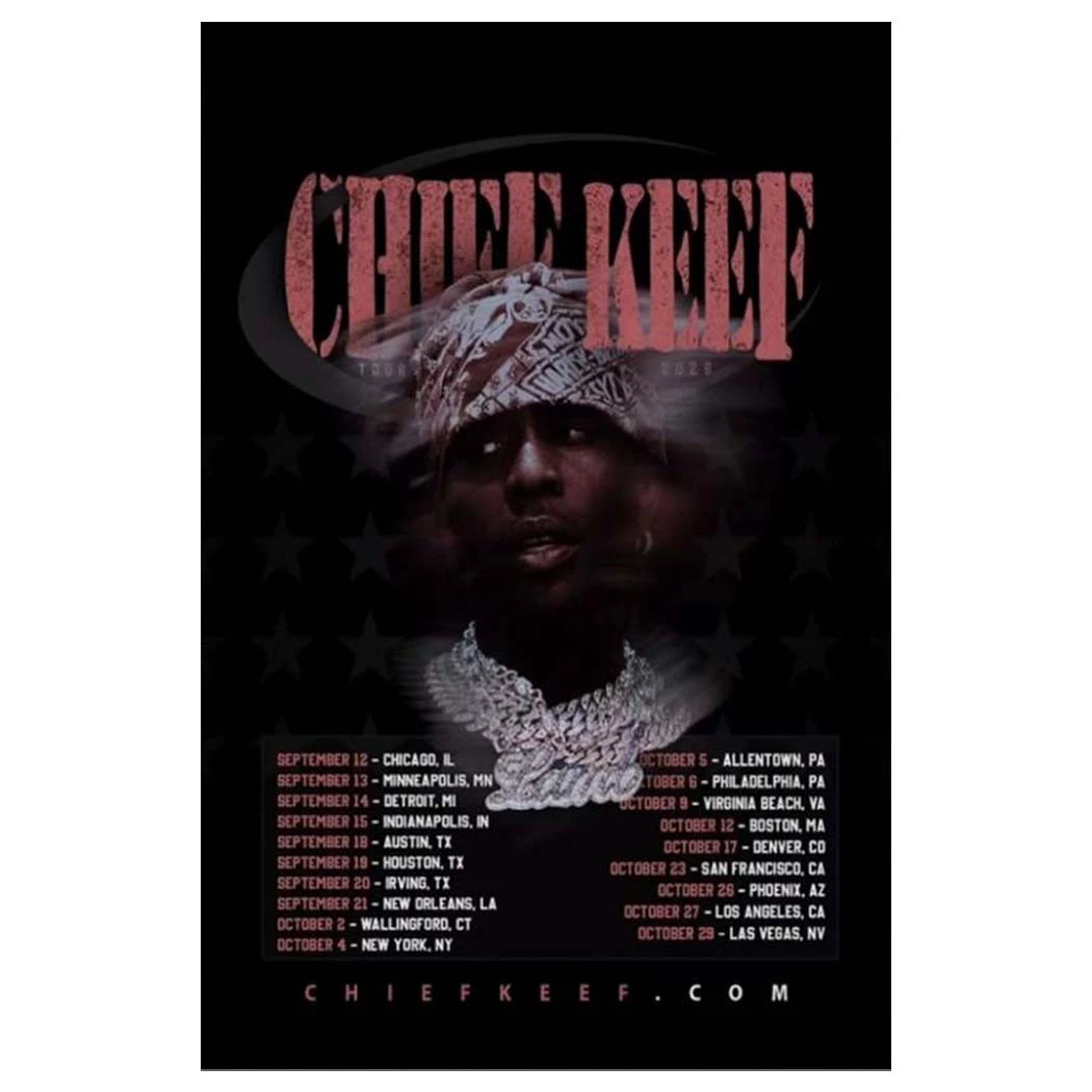 Chief Keef live tour poster 2026